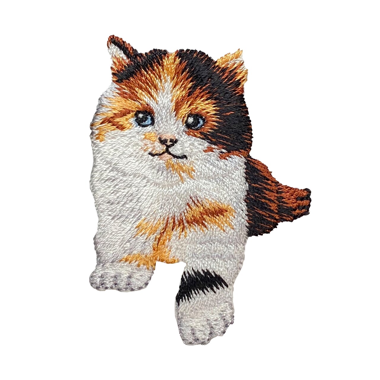 Calico Cat, Kitten, Realistic Pets, Embroidered, Iron on Patch